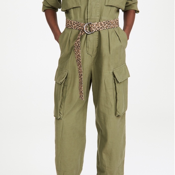 NWT R13 Green Cargo Jumpsuit  (Large) - Picture 1 of 12